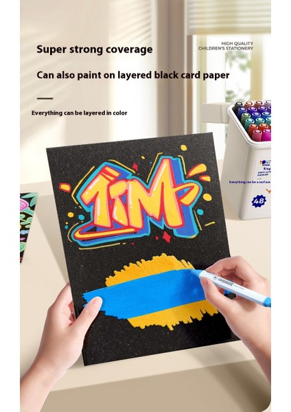 Enmee Tek Uçlu 60 Renkli Akrilik Katlanabilir Çocuk Güvenlik Kalemi Seti (Su Bazlı ve Yıkanabilir) (Yurt Dışından) modelleri