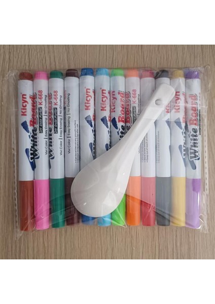 12 Renk Çocuk Yıkanabilir Çevre Dostu Yüzen Kalem Su Süspansiyonlu Çizim Kalemi Eğitici Oyuncaklar Beyaz Tahta Kalemi (Yurt Dışından)