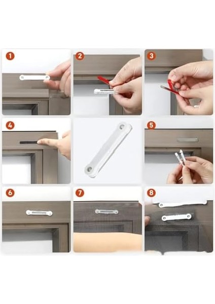 Manyetik Pencere Izgı Için Kendinden Yapışkanlı Sineklik Klipsleri 12 Paket Abs Sineklik Penceresi Manyetizmalı Sivrisinek Ağları, Beyaz, 12 Adet (Yurt Dışından) fiyatları