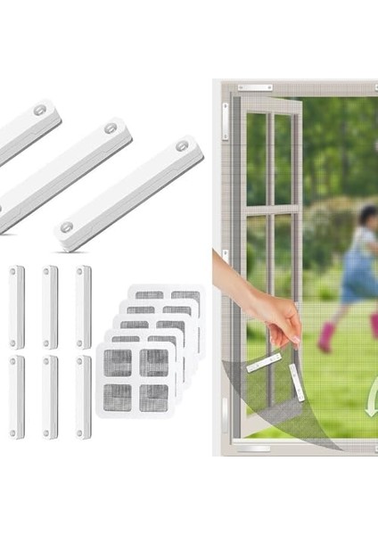 Manyetik Pencere Izgı Için Kendinden Yapışkanlı Sineklik Klipsleri 12 Paket Abs Sineklik Penceresi Manyetizmalı Sivrisinek Ağları, Beyaz, 12 Adet (Yurt Dışından) fırsatları