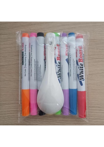 8 Renk Yıkanabilir】çocuk Çevre Koruma Su Bazlı Yüzer Kalem Su Süspansiyonu Silinebilir Beyaz Tahta Kalemi Eğitici Çizim Oyuncakları (Yurt Dışından)