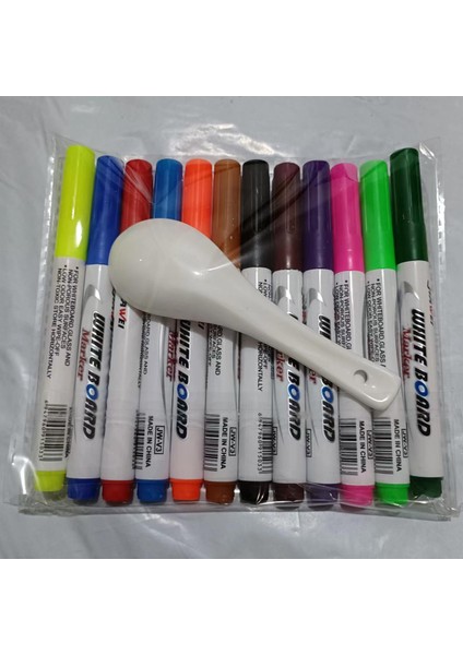 12 Renk Yıkanabilir] Çocuk Çevre Dostu Su Bazlı Yüzer Kalem Su Süspansiyonlu Silinebilir Beyaz Tahta Kalemi Eğitici Çizim Oyuncakları (Yurt Dışından)