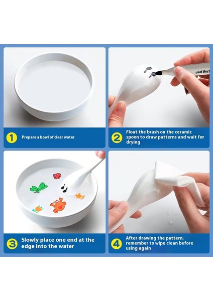 12 Renk Yıkanabilir] Çocuk Çevre Dostu Su Bazlı Yüzer Kalem Su Süspansiyonlu Silinebilir Beyaz Tahta Kalemi Eğitici Çizim Oyuncakları (Yurt Dışından) fiyatları