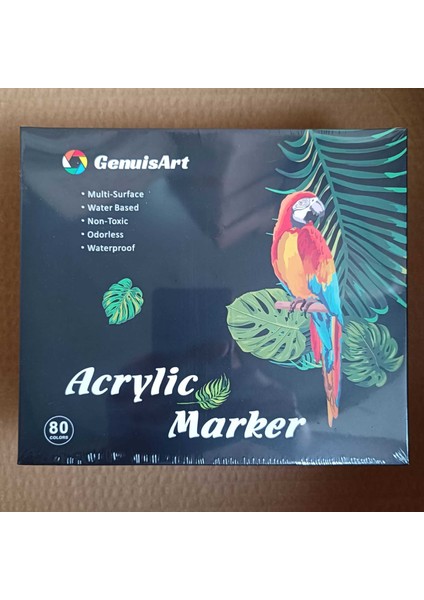 Çift Uçlu Akrilik Markör Seti 80 Renk｜hızlı Kuruyan ve Su Geçirmez/katmanlanabilir/çok Yüzeyli」. (Yurt Dışından)