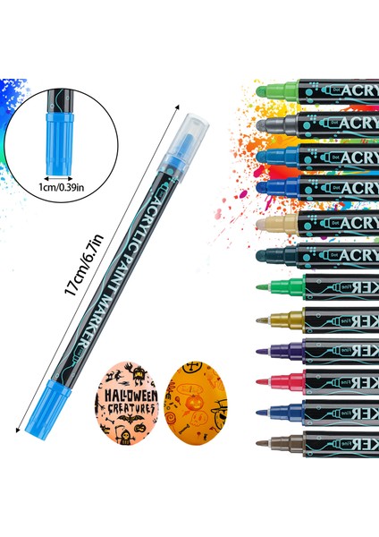 Çift Uçlu Akrilik Markör Seti 80 Renk｜hızlı Kuruyan ve Su Geçirmez/katmanlanabilir/çok Yüzeyli」. (Yurt Dışından) fırsatları