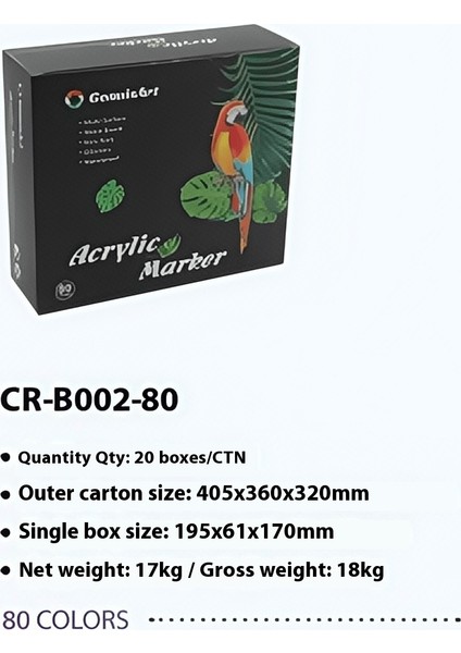 Çift Uçlu Akrilik Markör Seti 80 Renk｜hızlı Kuruyan ve Su Geçirmez/katmanlanabilir/çok Yüzeyli」. (Yurt Dışından) indirimleri