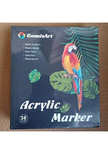 Çift Uçlu Akrilik Markör Seti 36 Renk｜hızlı Kuruyan ve Su Geçirmez/katmanlanabilir/çok Yüzeyli」. (Yurt Dışından)