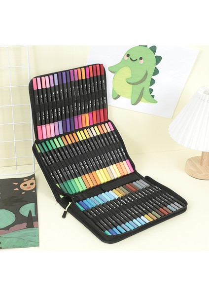 60 Renk Çift Uçlu Suluboya Kalem Seti | Yumuşak Uç + Fiber Ince Uç Ikili Tasarım | Profesyonel Boyama Kalemleri Anahat ve Dolgu | Hızlı Kuruyan Mürekkep (Yurt Dışından)