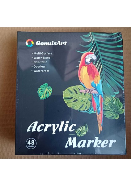 Çift Uçlu Akrilik Markör Seti 48 Renk｜hızlı Kuruyan ve Su Geçirmez/katmanlanabilir/çok Yüzeyli」. (Yurt Dışından)