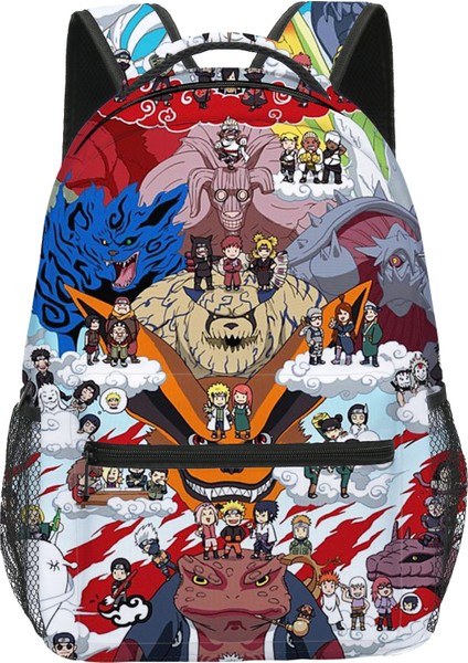 Kızlar ve Ilkokul ve Ortaokul Öğrencileri Için 3D Çift Taraflı Baskı Naruto Okul Çantası (Yurt Dışından)