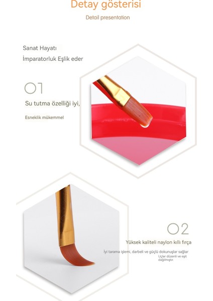 3 Adet Naylon Saç Boya Fırçası Seti | Akrilik Suluboya Guaj Kanca Çizgisi Çok Amaçlı (Yurt Dışından) fiyatları