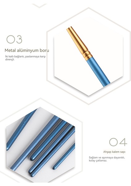 3 Adet Naylon Saç Boya Fırçası Seti | Akrilik Suluboya Guaj Kanca Çizgisi Çok Amaçlı (Yurt Dışından) modelleri