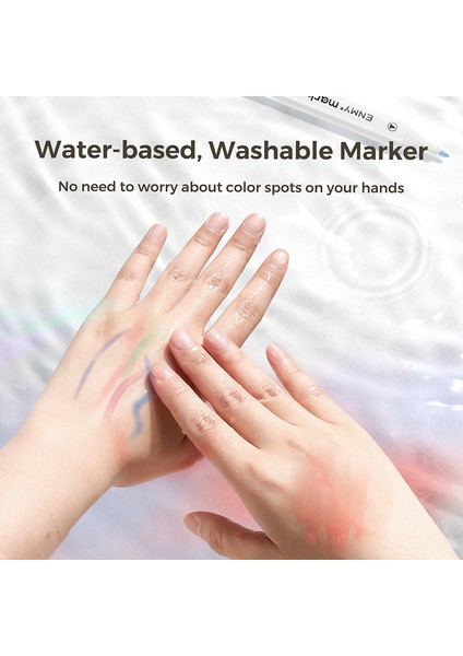 Enmy Çift Uçlu Akrilik Markör 24 Renk Profesyonel Sınıf Katlanabilir Fırçalar｜su Bazlı ve Yıkanabilir｜öğrenci Için Güvenli ve Toksik Olmayan (Yurt Dışından) modelleri