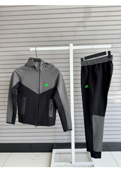 Nike Tech Fleece Erkek Çocuk Eşofman Takımı Gizli Cep Özelliği ile Kalın 2024 Sonbahar Kış