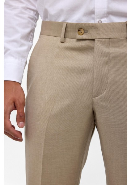 Bej Regular Armürlü Pantolon fırsatları