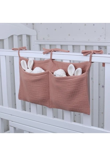 Bebek Beşik Organizatör Karyolası Caddy Yatak Depolama 2 Cep Başucu Asılı Bebek Bezi Kreş Oyuncakları Çanta Çocuk Bezi Bebek Arabası Organizasyonu: Sadece Çanta/boyut: 39CMX20CM (Yurt Dışından)
