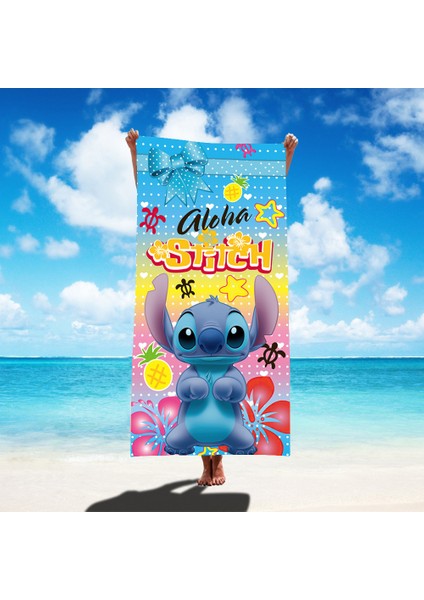 Stitch Özelleştirilmiş Büyük Boy Stitch Plaj Havlusu Çocuk Yetişkin Yüzme Havlusu (Yurt Dışından)