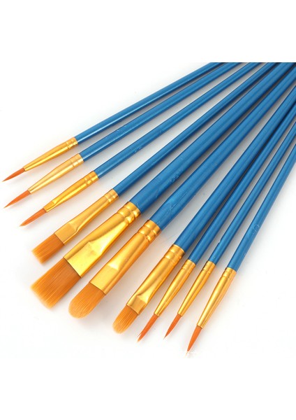 Çocuklar Için 10 Adet Pearlescent Plastik Çubuk Fırça Seti (Yurt Dışından) modelleri