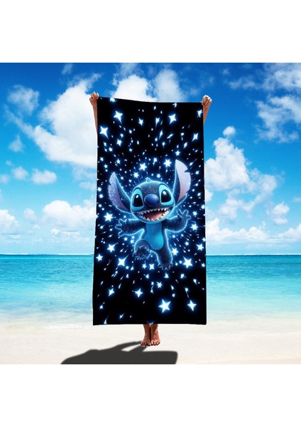 Stitch Özelleştirilmiş Büyük Boy Stitch Plaj Havlusu Çocuk Yetişkin Yüzme Havlusu (Yurt Dışından)