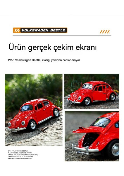 1:18 Beetle Alaşımlı Araba Modeli Klasik Retro Koleksiyon Süsleri (Yurt Dışından) fiyatları