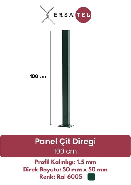 Panel Çit Direk 50 x 50 - 1.50 mm 100 cm