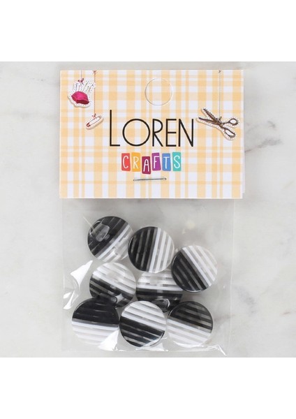 Crafts 8'li Desenli Düğme - 1089