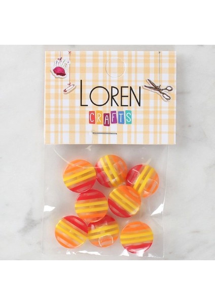 Crafts 8'li Desenli Düğme - 1102