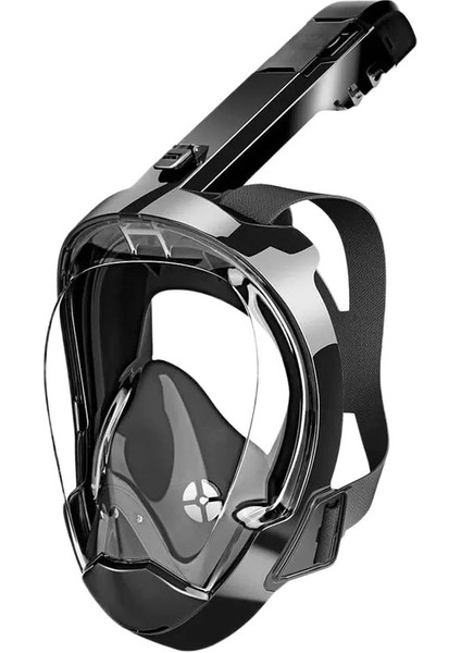 Tam Yüz Dalış Maskesi Kamera Montajlı 180° Panoramik Tam Kuru Dalış Maskesi Sis Geçirmez ve Sızdırmaz (Yurt Dışından)