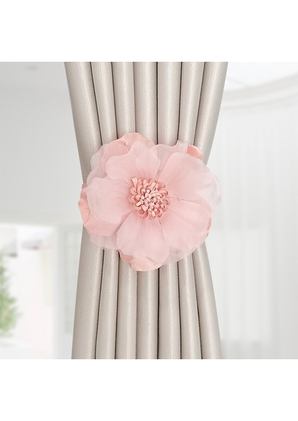 Manyetik Perde Tiebacks Çiçekli Dekoratif Tiebacks Yatak Perdesi Toplama (Yurt Dışından)