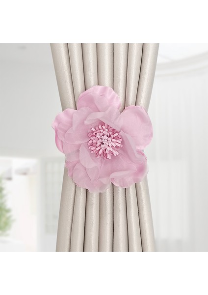 Manyetik Perde Tiebacks Çiçekli Dekoratif Tiebacks Yatak Perdesi Toplama (Yurt Dışından)