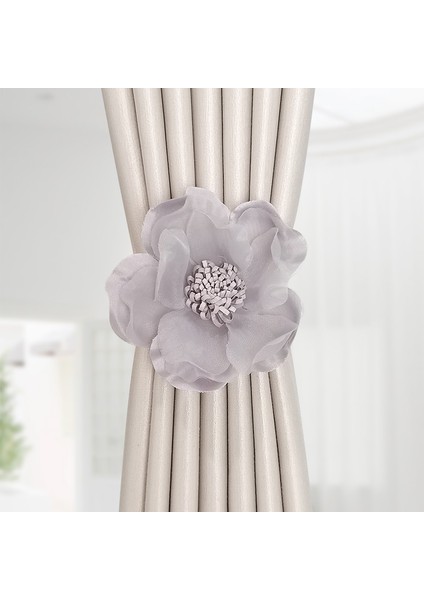 Manyetik Perde Tiebacks Çiçekli Dekoratif Tiebacks Yatak Perdesi Toplama (Yurt Dışından)