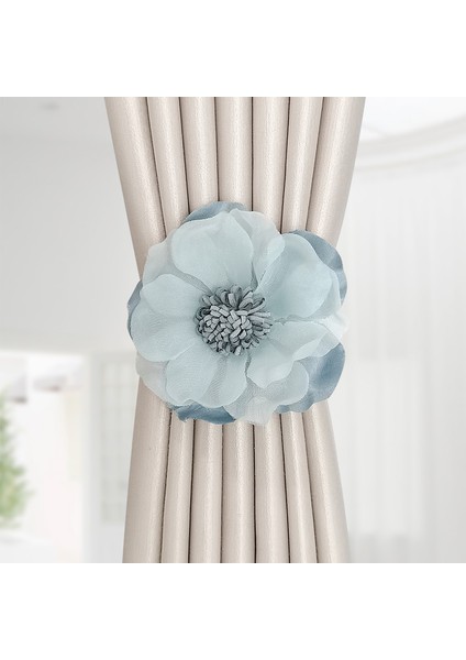 Manyetik Perde Tiebacks Çiçekli Dekoratif Tiebacks Yatak Perdesi Toplama (Yurt Dışından)