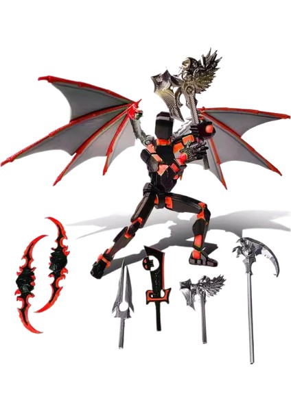 Illidan Altı Kanatlı Melek Yargı Meleği Çok Li Hareketli Şanslı 13 Figürlü Süs (Yurt Dışından)