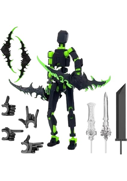 Illidan Altı Kanatlı Melek Yargı Meleği Çok Li Hareketli Şanslı 13 Figürlü Süs (Yurt Dışından)