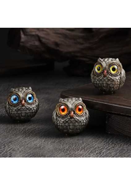 Baykuş Reçine El Sanatları Ev Veranda Bahçe Dekorasyonu Sevimli El Yapımı Masaüstü Küçük Süs (Yurt Dışından) fiyatları