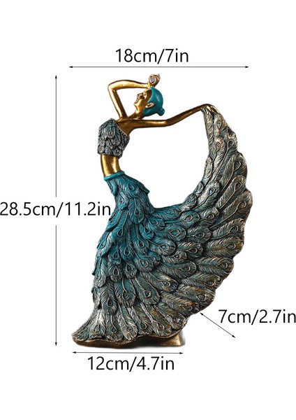 Avrupa Tavus Kuşu Dansı Reçine El Sanatları Süsleri Ev Oturma Odası Tv Dolabı Giriş Süsleri (Yurt Dışından)