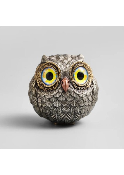 Baykuş Reçine El Sanatları Ev Veranda Bahçe Dekorasyonu Sevimli El Yapımı Masaüstü Küçük Süs (Yurt Dışından)