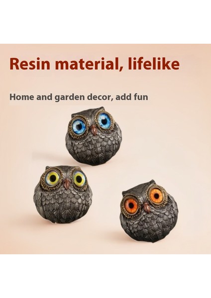 Baykuş Reçine El Sanatları Ev Veranda Bahçe Dekorasyonu Sevimli El Yapımı Masaüstü Küçük Süs (Yurt Dışından) fiyatları