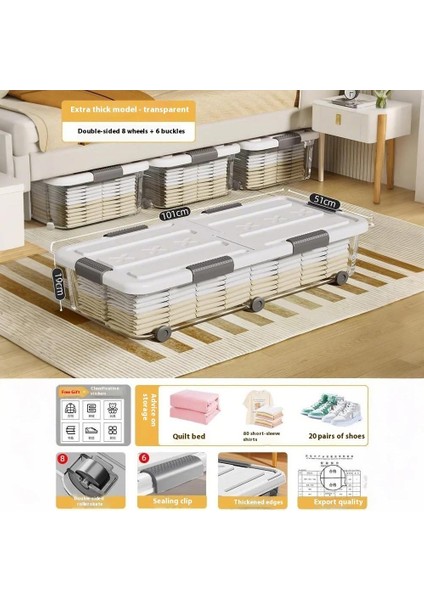 Storage Magic Yatak Altı Düzenleyici Toz Sızdırmaz Saklama Kutuları (Yurt Dışından)