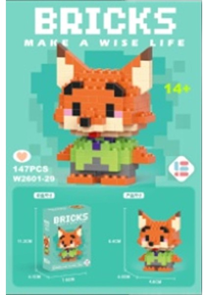 Mikro Parçacık Blokları ile Sevimli Çizgi Bebek (Yurt Dışından)