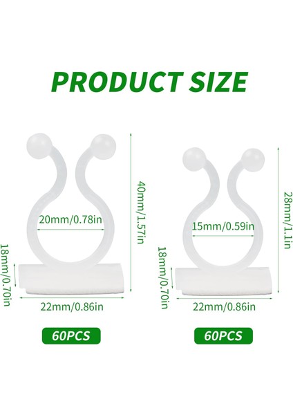 50 Adet Yapışkanlı Bitki Tırmanma Klipsi (Beyaz) modelleri