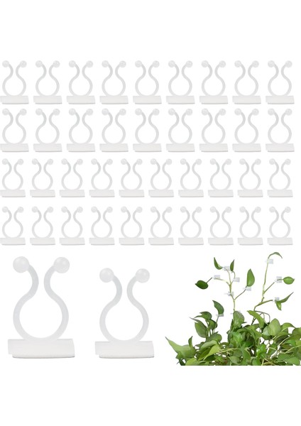 50 Adet Yapışkanlı Bitki Tırmanma Klipsi (Beyaz) indirimleri