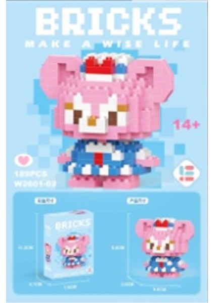 Mikro Parçacık Blokları ile Sevimli Çizgi Bebek (Yurt Dışından)