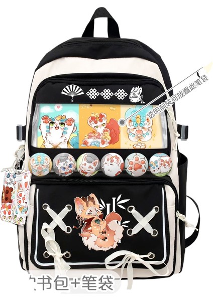 Karikatür Büyük Kapasiteli Okul Çantası (Yurt Dışından)