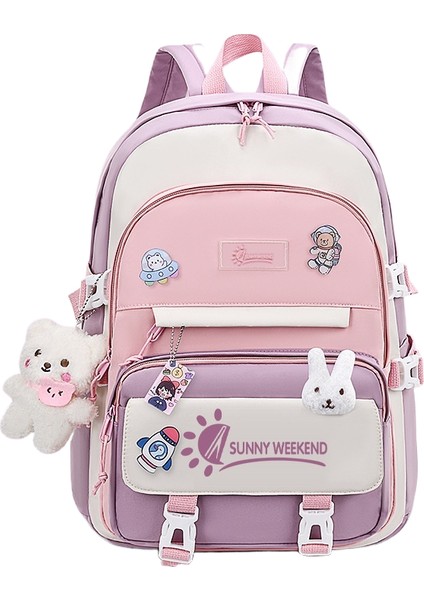 Karikatür Büyük Kapasiteli Öğrenci Okul Çantası (Yurt Dışından)