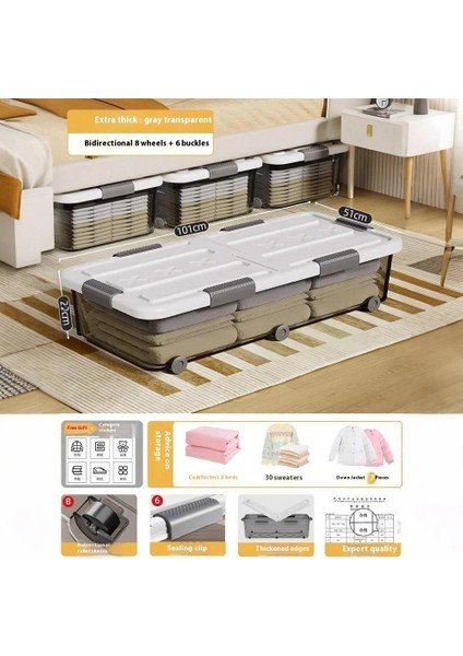 Storage Magic Yatak Altı Düzenleyici Toz Sızdırmaz Saklama Kutuları (Yurt Dışından)