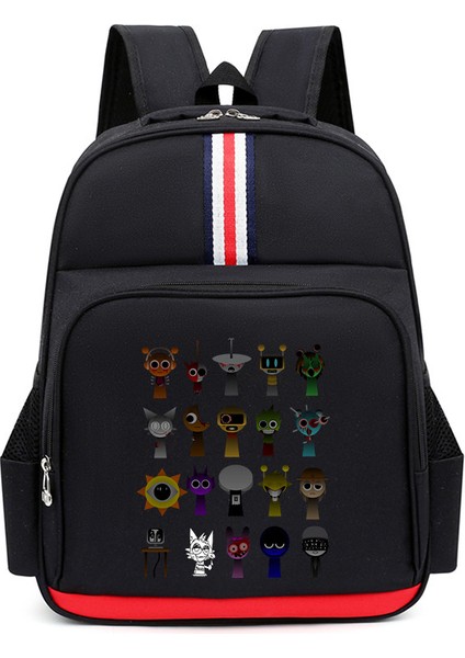 Karikatür Çocuk Omuz Çantası Küçük Öğrencilerle Erkek ve Kadınların Kampüs Trendi Büyük Kapasiteli Okul Çantası (Yurt Dışından)