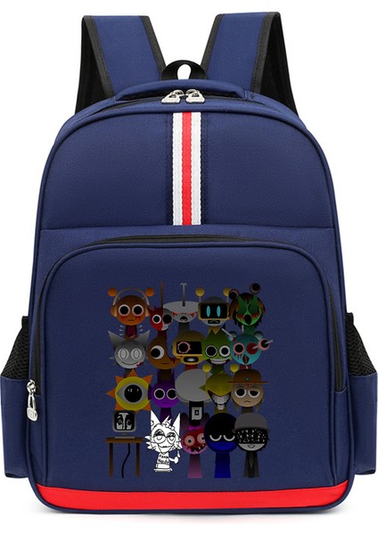 Karikatür Çocuk Omuz Çantası Küçük Öğrencilerle Erkek ve Kadınların Kampüs Trendi Büyük Kapasiteli Okul Çantası (Yurt Dışından)