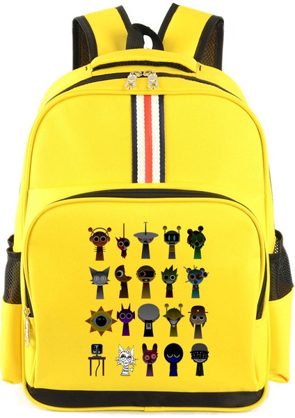 Karikatür Çocuk Omuz Çantası Küçük Öğrencilerle Erkek ve Kadınların Kampüs Trendi Büyük Kapasiteli Okul Çantası (Yurt Dışından)
