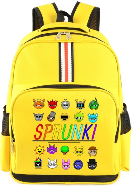 Karikatür Çocuk Omuz Çantası Küçük Öğrencilerle Erkek ve Kadınların Kampüs Trendi Büyük Kapasiteli Okul Çantası (Yurt Dışından)